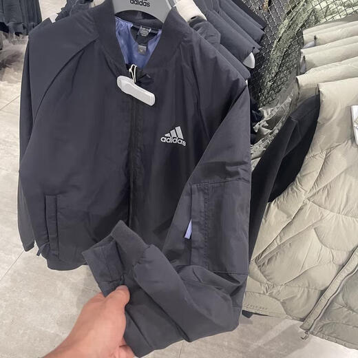 阿迪达斯（adidas）外套男装2025年秋冬季新款运动服梭织防风保暖休闲飞行员夹克 JN4855黑色 L
