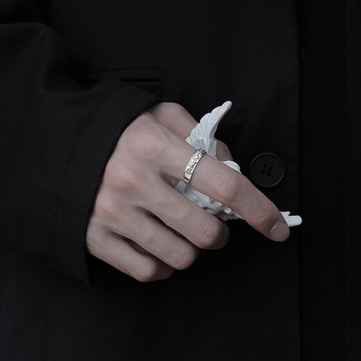 BJYL Pixiu ring men's national fashion open single ring men's simple fashion student index finger ring tail ring for boyfriend