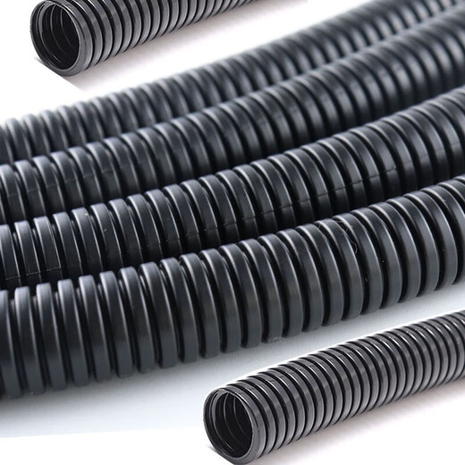 VEFANG plastic corrugated pipe PP flame retardant wire hose PE threading pipe PA plastic casing polyethylene protective pipe threaded pipe PP flame retardant corrugated pipe AD54.5 inner diameter 48MM (25 meters)