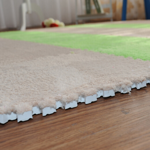 Zhonghong foam puzzle carpet covers the whole tatami bedroom, children's game blanket, suede splicing carpet, EVA can be cut and customized, princess large area, single piece, beige, 31*31CM, small piece, single color