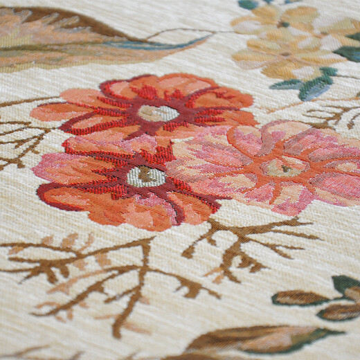 Zhonghong European pastoral chenille jacquard door mat entry entrance floor mat washable and machine washable wear-resistant blended woven computer chair mat foot mat non-slip floor mat entrance door 837 beige 70*140CM