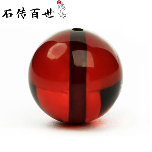 Shichuan Baishi Natural Beeswax Bracelet for Men and Women Single Bead Blood Amber Amber Agate Bracelet Single Bead DIY Bead Accessory Blood Amber Round Bead Bead Diameter 10 mm Single Bead