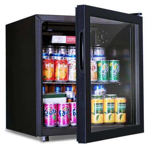 AUX household commercial mini small single-door refrigerator wine cabinet freezer ice bar bar refrigerator thermostatic glass display cabinet tea preservation cabinet state subsidy 48 liters refrigeration + micro-freezing