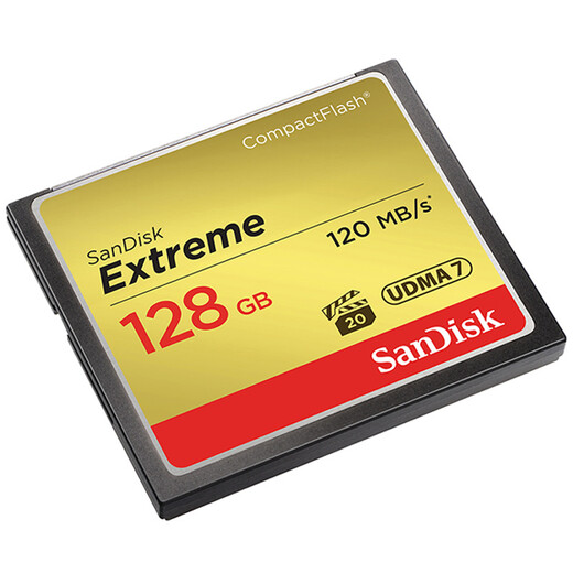 SanDisk 128GB CF (CompactFlash) memory card UDMA-7 ultra-fast memory card, reading speed 120MB/s, writing speed 85MB/s SLR camera memory card