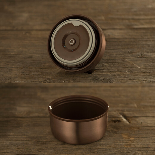 TAFUCO Japanese 304 stainless steel stew pot, student vacuum stew beaker, insulated porridge bucket, children's large capacity insulated lunch box, brown 750ML