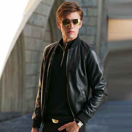 Mr. Bu sweater men's spring woolen sweater half turtleneck zipper fashion pure wool men's bottoming sweater spring BT338 black M (170)