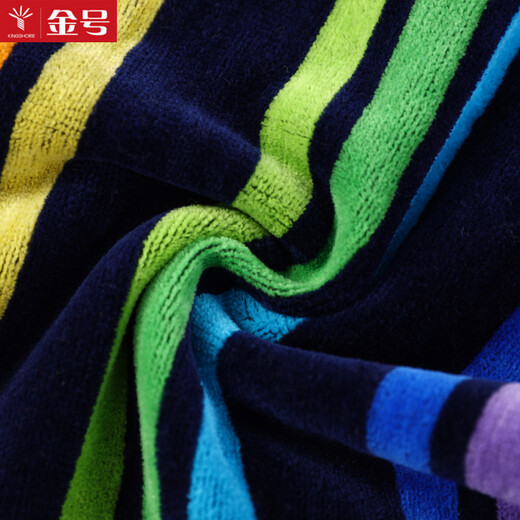 Gold size pure cotton men's business colorful striped face wash towel, cut velvet style, couple's household adult and children's face wash towel, sweat-proof towel, soft, water-absorbent, thick and durable, 36*36CM, blue and brown, 2 packs