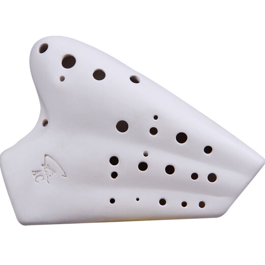 FENG YA OCARINA (FENG YA OCARINA) performance large gamme à trois tubes blanc mat alto C-key ocarina AC ocarina trois tubes blanc mat AC ouverture avant