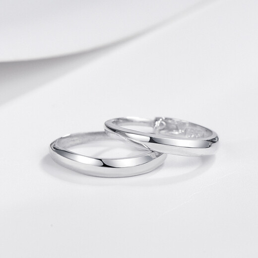 Ming brand jewelry platinum Pt950 white gold simple glossy hoop earrings earrings for women BFH0027 platinum earrings about 1.07 grams