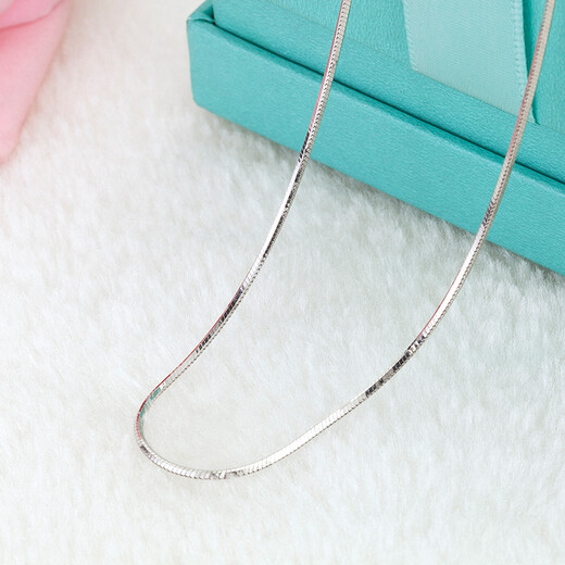 Yuan Shengfu's new PT950 exquisite shiny snake bone platinum necklace, women's platinum clavicle chain promotion, 6.70 grams, length 45cm