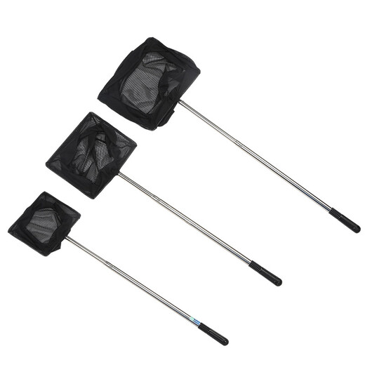 SUNSUN Fish Tank Fishing Net Aquarium Fishing Net Square Handmade Fish Tank Fishing Goldfish Small Fishing Net Black Square Fishing Medium Size sx-17 (40*17.5*15cm)