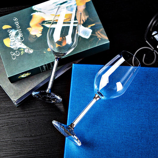 Jingbufan Champagne Glass Red Wine Glass Set Home Goblet Wine Glass Bordeaux Wine Glass Creative Wedding Gift Gift Box Two Red Wine Glasses + Gift Box