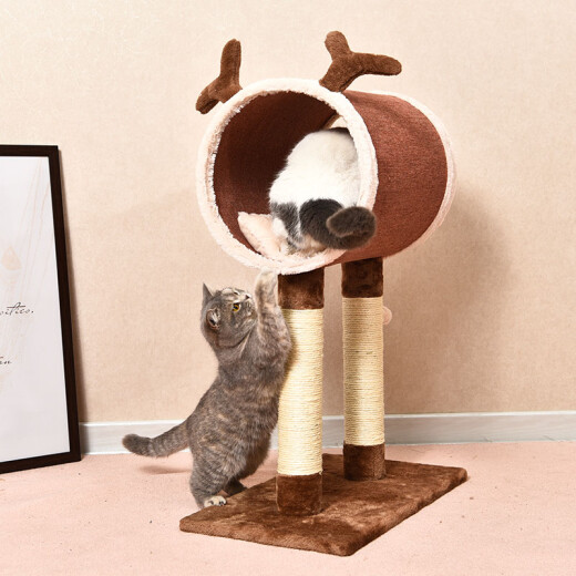 Yili pet toys cute elk home style cat nest cat climbing frame cat toy claw grinding platform cat tree