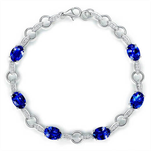 Millais Jewelry 4.5 carat tanzanite bracelet 18K gold set with diamond colored gemstone bracelet fashion jewelry accessories with diamonds about 0.35ct