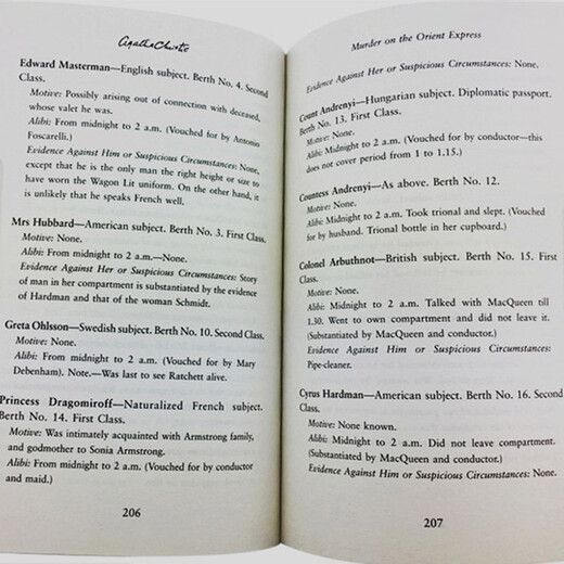 英文原版 东方快车谋杀案 Murder On The Orient Express 侦探悬疑推理小说 阿加莎克里斯蒂