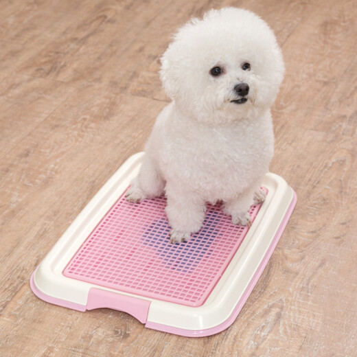 IRIS dog toilet anti-tear and bite flat open type with grid pet supplies TFT65011M pink
