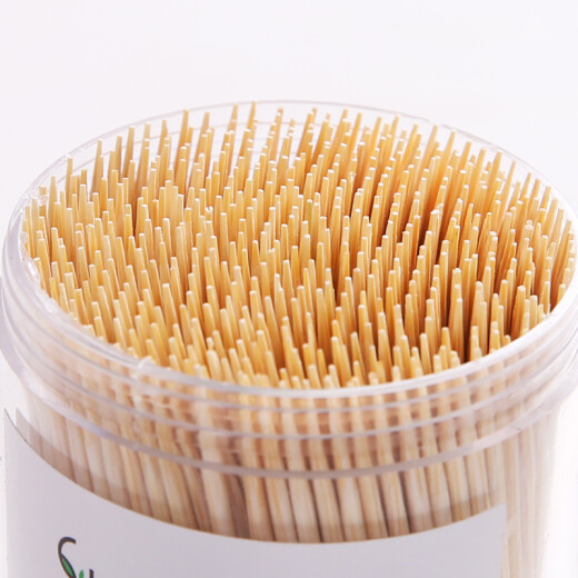 Double gun disposable bamboo toothpick holder 500 pieces canned household toothpicks (new and old are shipped randomly)