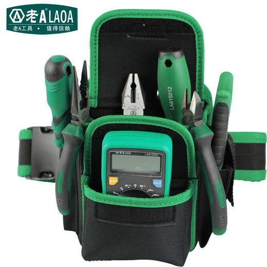 LAOALA115604 Electrician's Waist Bag Waist Bag Multifunctional Repair Tool Bag Crossbody Bag Strap Wear-Resistant Electrician's Bag Tool Waist Bag + Belt