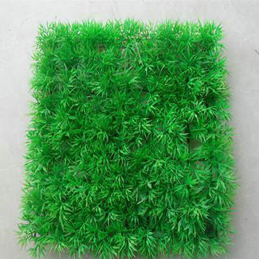 Win the show, simulated plant wall, green plant wall background wall, green simulated plant mall advertising door head artificial decoration, four-headed grass 40*60CM without decoration one piece
