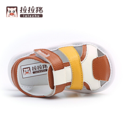 Lala Pig Summer New Children's Sandals Boys' Functional Shoes Toddler Girls Baby Children's Shoes Baby Non-Slip Soft Soled Toddler Shoes 1-3 Years Old 2 One Brown Size 26/Inner Length 16.5cm (Suitable for Feet Length 16cm)