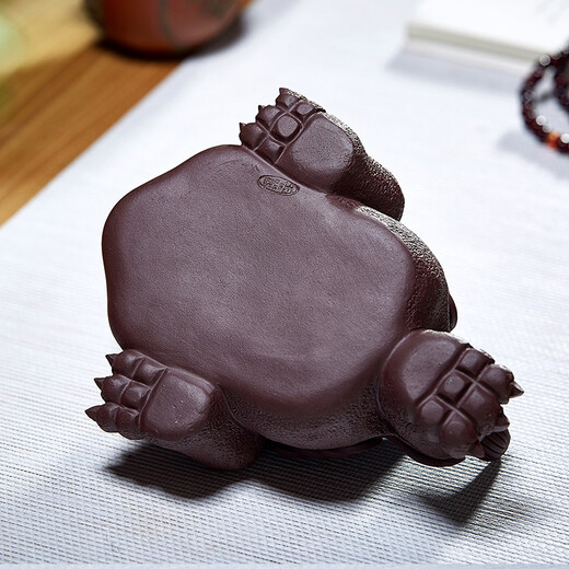 Zun Pot Zisha Tea Pet Golden Toad Can Raise Creative Boutique Ornaments Three-legged Golden Toad Good Luck Head Tea Set Accessories Good Luck Head