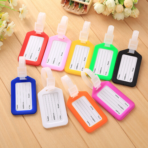 Su Yibei's overseas travel supplies luggage tag boarding pass suitcase check-in tag trolley case identification tag luggage tag 10 pieces (please leave a message to note the color)
