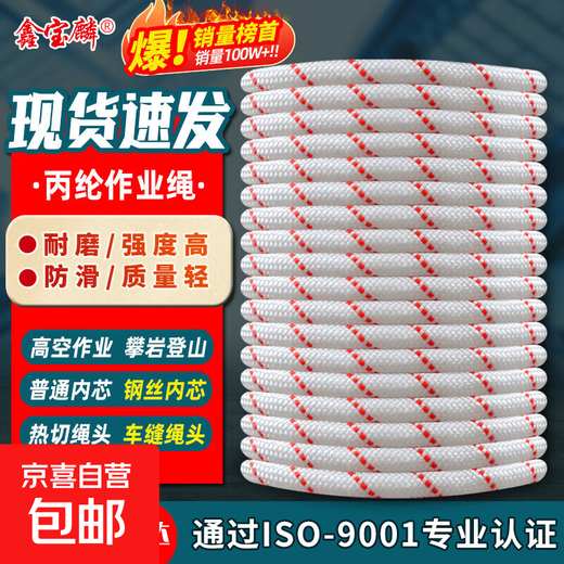 JD Logistics rope bundled polypropylene rope for clothes drying and quilt rope outdoor drawstring tent rope truck bundle wear-resistant rope thickened strong rope 4mm thick without steel wire 5 meters long