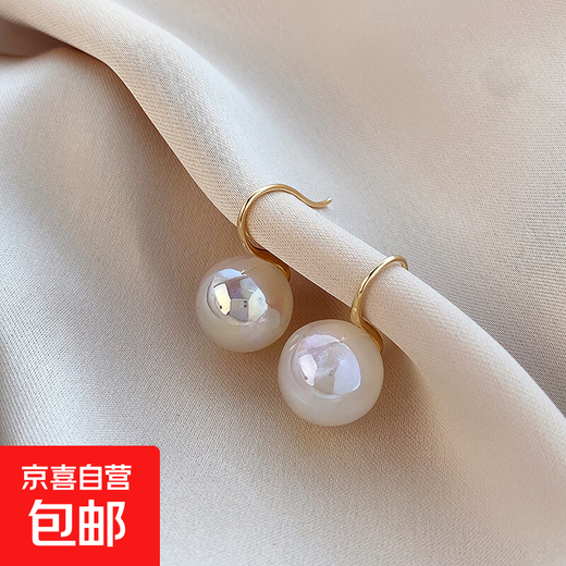 Geometric Mermaid earrings for women 2024 new niche high-end pearl earrings Korean internet celebrity temperament earrings Mermaid ear hooks