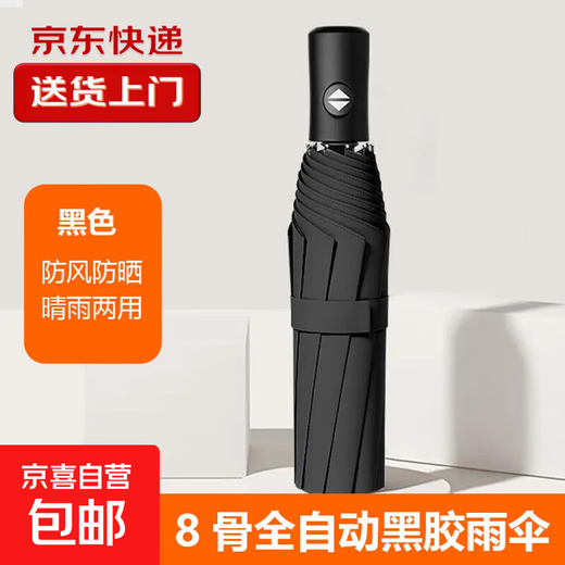 Best Selling Millions 8-Bone Manual Folding Vinyl Sunscreen UV Protection Sun Shade Rain or Rain Umbrella Automatic Black UV