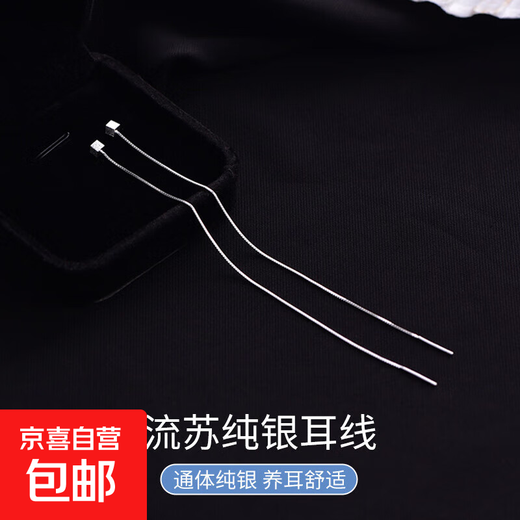 925 sterling silver ear wire earrings for women ins new trendy brushed square long tassel earrings earrings niche high-end sense silver long no Specifications