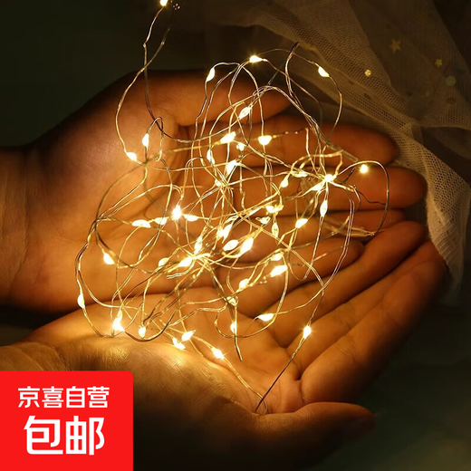 Night Light Copper Wire Lamp Portable Lamp Battery Small Lamp Computer Keyboard Table Lamp Bedside Lamp Camping Lamp 2 Pack Warm White Atmosphere-1.0 Meter