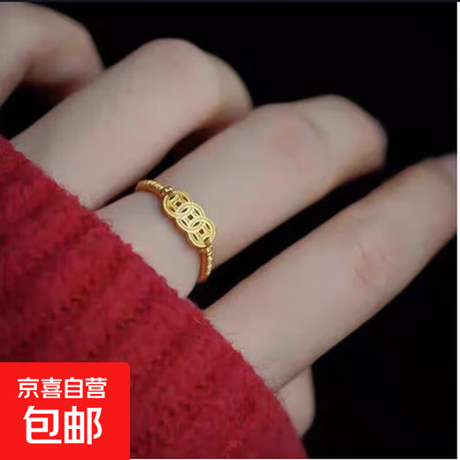Money in Hand Ring Simulation Golden Ring Ring for Women, Time to Run Hand Jewelry Fashionable and Simple Gift for Girlfriend Money in Hand Ring