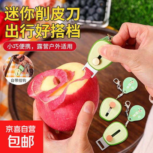随身便携水果削皮刀迷你去皮器不锈钢可伸缩刀架户外露营刨子神器 迷你便携削皮刀【1个】