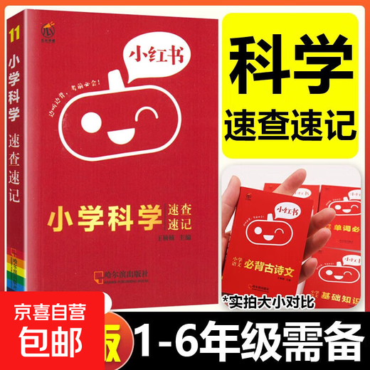 小红书初高中基础知识口袋书速记手册语文迷你版任选科目书籍 小学科学速查速记