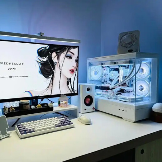 Holy halberd brand new Core i7 upgraded 36-core e-sports computer assembly desktop host complete set of complete machine to play chicken 4060 game live broadcast e-sports office home desktop host diy computer single host + 24 inch curved screen + 6 luxury gift set set of 4 i9 level 24 threads | 16G | 950 to play chicken