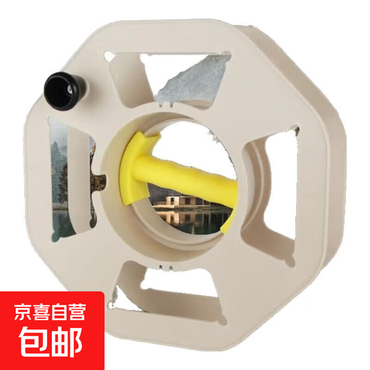 Coil winding reel storage coiled hand-cranked plastic take-up reel empty reel artifact cable portable reel Portable small reel beige (plug-in row retractable)