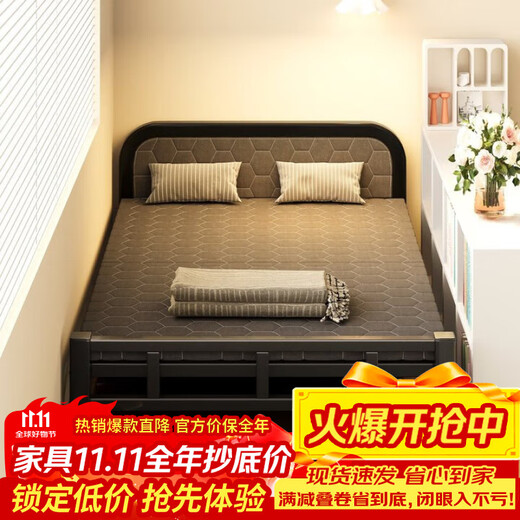 Chibalun folding sheet single bed home simple bed office lunch break bed dormitory hard bed rental house portable bed
