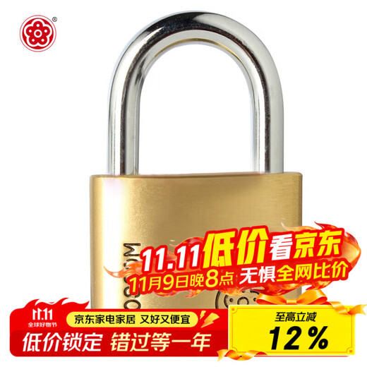 Plum blossom (BLOSSOM) copper padlock, waterproof and rust-proof office dormitory copper lock, outdoor warehouse door and carriage door lock BC9050