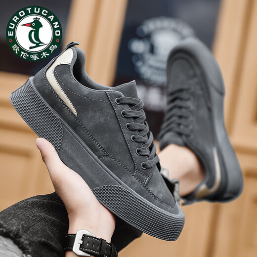 Oren Woodpecker zapatos de hombre nuevos otoño e invierno protección laboral sitio de construcción zapatillas de trabajo zapatos deportivos casuales chef zapatos de moda hombres gris 40