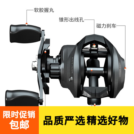 Shimano mechanic Shimano Black Shark all-metal water droplet wheel black big wheel sea fishing anti-seawater long-range shot thunder strong wheel deep line cup road all-metal deep cup free No. 3 PE line left-hand type