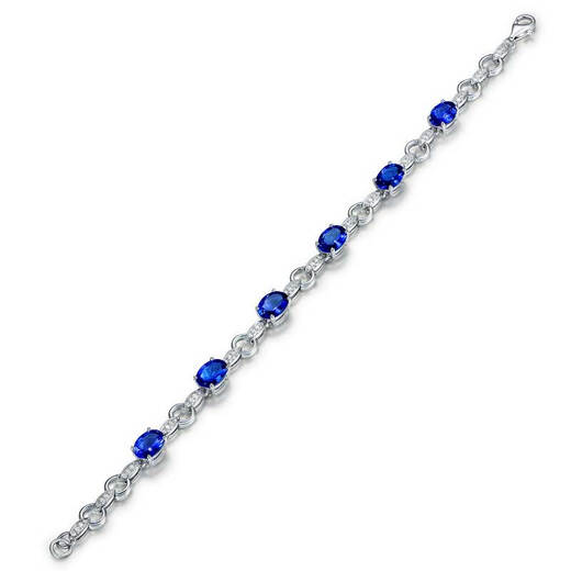 Millais Jewelry 4.5 carat tanzanite bracelet 18K gold set with diamond colored gemstone bracelet fashion jewelry accessories with diamonds about 0.35ct