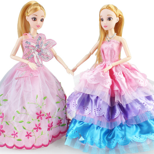 Ozjiga Dream Barbie Doll Gift Box Fantasy 3D Real Eyes Princess Dress Up Doll Set Play House Children's Toy Girl's Birthday New Year's Day New Year's Gift