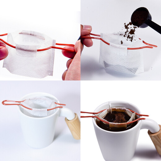 Lili Life Taiwan imported ear-hanging coffee filter paper holder type hand-brew filter cup disposable filter bag newly upgraded 100 pieces new three-in-one (no holder)