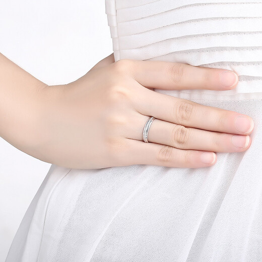 Saturday Fortune (ZLF) PT950 platinum ring for men and women, platinum couple, proposal, engagement, wedding ring, single size 14 -4.24g