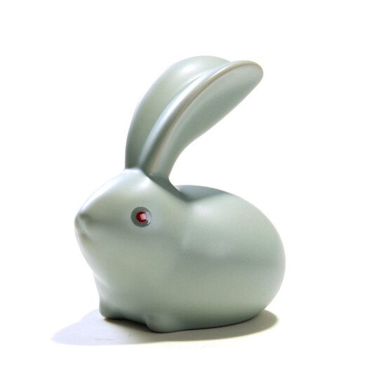 Ning Bufan Ceramic Ru Kiln Openable Tea Pet Rabbit Tea Play Ornament (About 10cm wide and 11cm high) Azure Rabbit