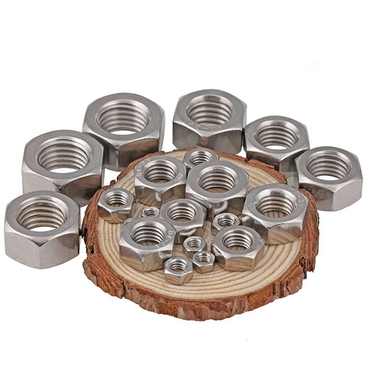 316/304 stainless steel hexagonal nut complete set hexagonal nut screw cap bolt screw nut DIN934 M2 100 pieces 304 coarse thread