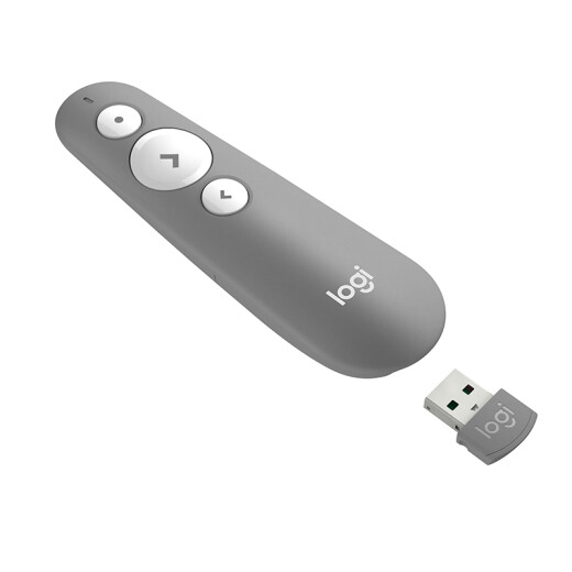 Logitech R500 upgraded R500S wireless presenter laser pen ppt page turning pen wireless Bluetooth dual connection MaciOS compatible gray