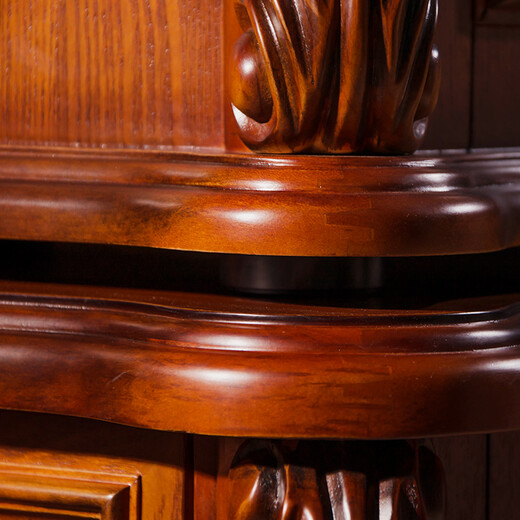 Vannessy European retro antique 62X gramophone vinyl record player old-fashioned record player with CD subwoofer living room Bluetooth audio British brown drawer turbine version (copper horn)