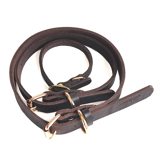 Chukchi (CHUKCHI) DIY cowhide pet collar for large dogs, pet supplies, leather collars for small and medium-sized dogs, calfskin M-medium dogs recommended 25-42CM