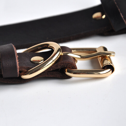 Chukchi (CHUKCHI) DIY cowhide pet collar for large dogs, pet supplies, leather collars for small and medium-sized dogs, calfskin M-medium dogs recommended 25-42CM